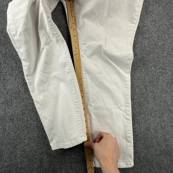 Eileen Fisher Women White Stretch Jeans Size 16W Organic Cotton Spandex Adult - Picture 6 of 16
